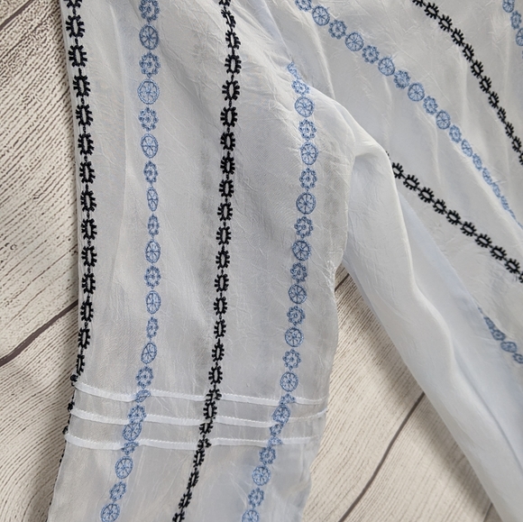 J Jill tunic, size small, light blue, embroidered - Picture 8 of 12